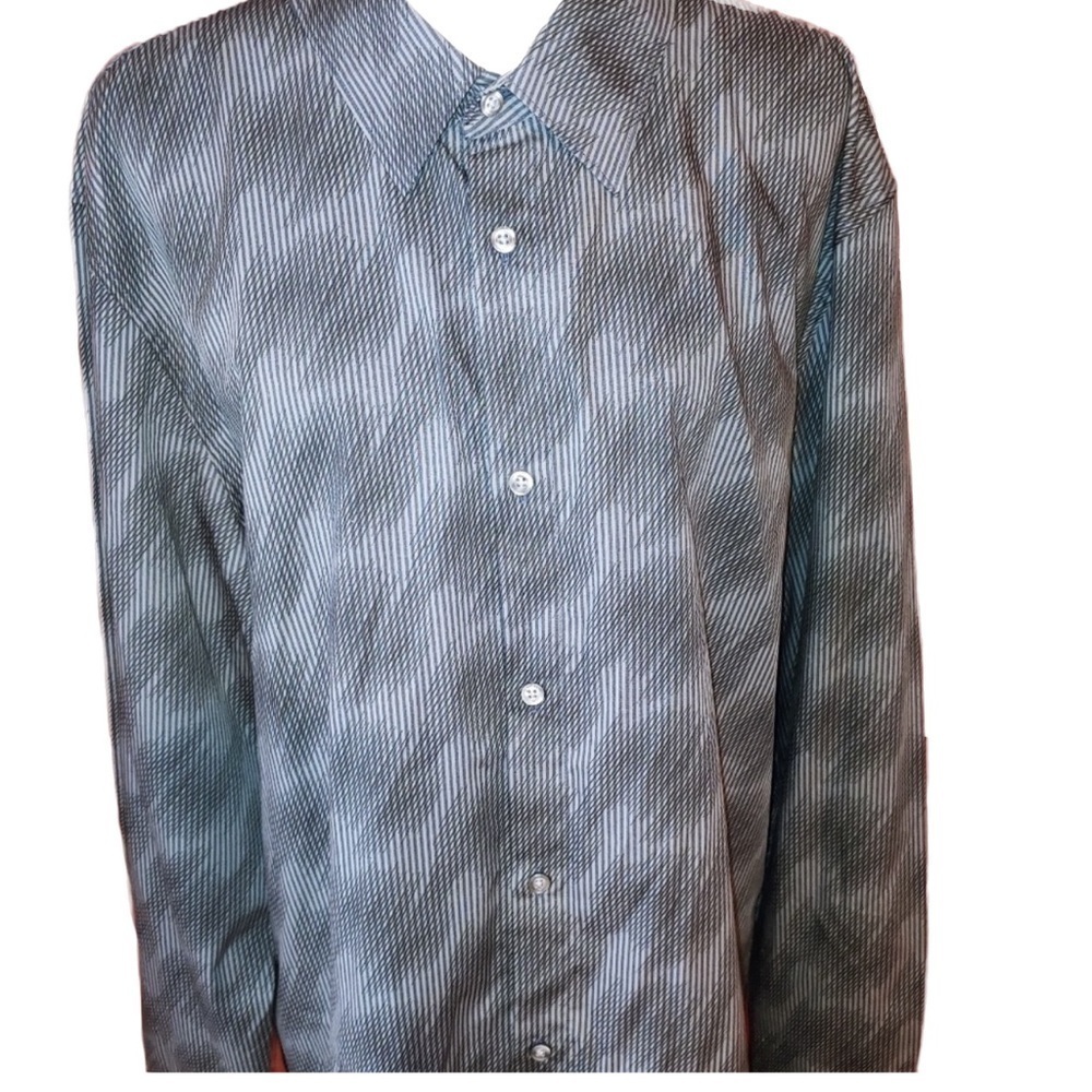 Calvin Klein Gray Button Dress Shirt Slim Fit XXL